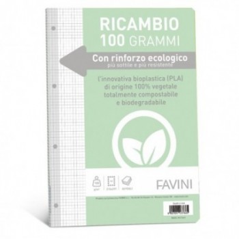 Ricambi a4 rinforzati eco 100gr 40fogli 4mm 2
