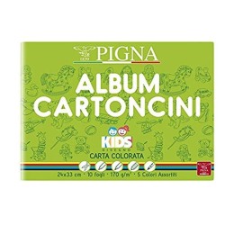 Album blocco da 10 cartoncini colorati 24x33 170gr