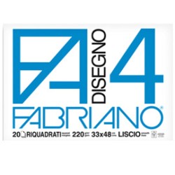 Album blocco Fabriano 4 F4 33x48cm 220gr 20fg liscio riquadrato