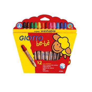 Astuccio 12 supermatitoni c/temperino giotto bebe\' 2