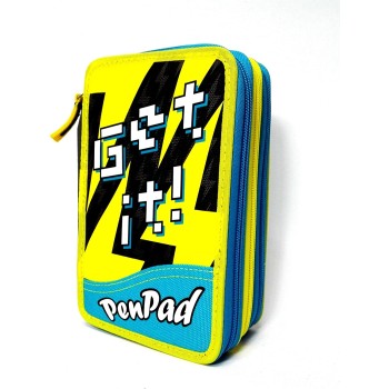 Astuccio 3 zip pen pad Seven boyGiallo 2