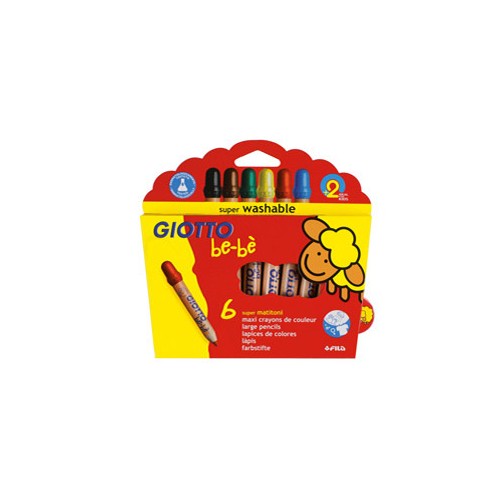Astuccio 6 supermatitoni c/temperino giotto bebe'