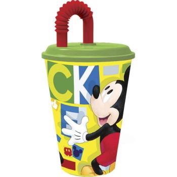 Bicchiere con cannuccia mickey 2