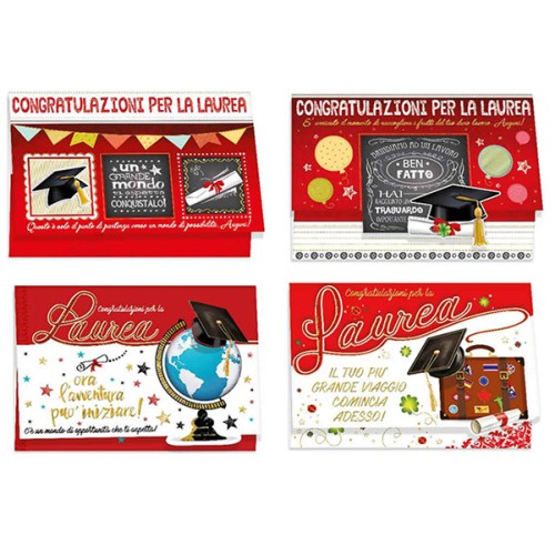 Biglietto augurale portasoldi Laurea
