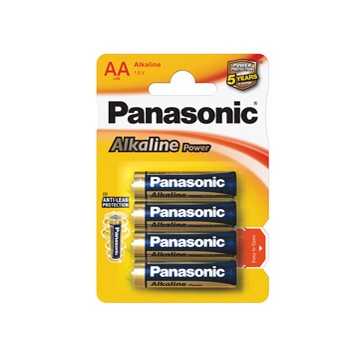 Blister 4 pile stilo alkaline aa 1,5v panasonic 2