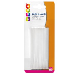Colla a caldo diametro 7mm lunghezza 10cm blister da 12 Stick