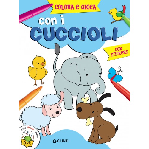 Colora e gioca con i cuccioli - con stickers