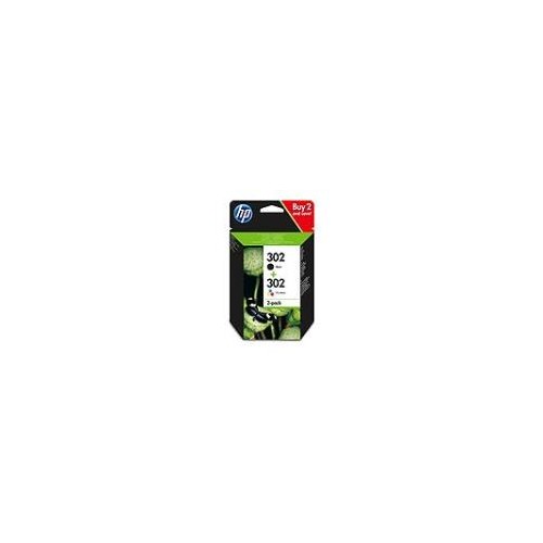 Cartuccia d\'inchiostro conf. Da 2 carticce nero/tricomia hp 302