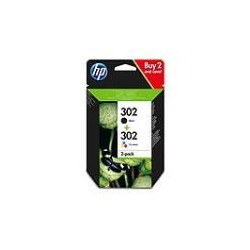 Cartuccia d\'inchiostro conf. Da 2 carticce nero/tricomia hp 302