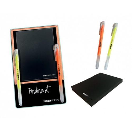 Fineliner fluo / pastel con blocco nero 1...
