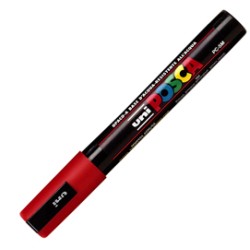 Marcatore uni posca pc5m p. Media1,8-2,5mm rosso