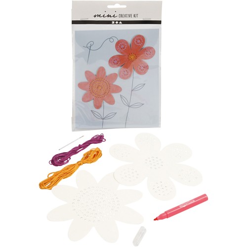 Mini kit creativo, fiori, 1 set