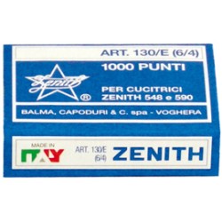 Scatola 1000 punti zenith 130/e s100 (6/4) in acciaio naturale