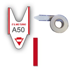 Rotolo da 2000 tickets rosso per elimina code printex