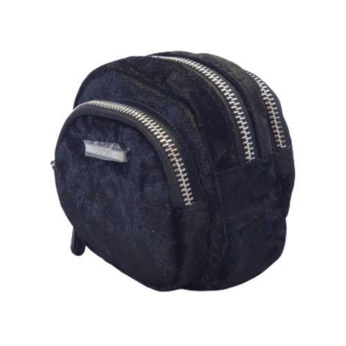 Portatutto round vellutato nero, verde, blu, viola