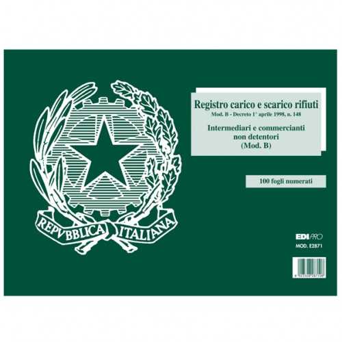 Registro carico e scarico rifiuti Mod. B