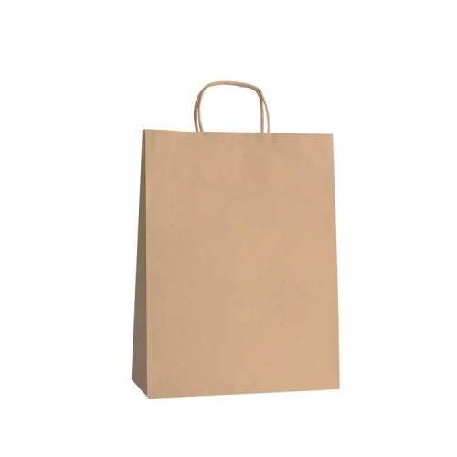 Shopper in carta con manico colore avana kraft...