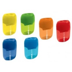 Temperamatite 2 fori con contenitore