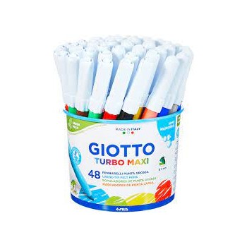 Barattolo Giotto Turbo Maxi 48 pennarelli Punta Grossa