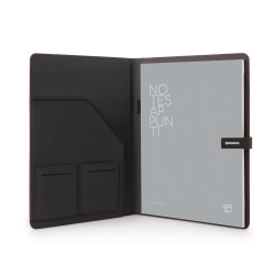 IN TEMPO Portablocco In Tela Con Zip - 26x33 Cm, Blu, Con Tasca Interna E Portapenne - Foto 13