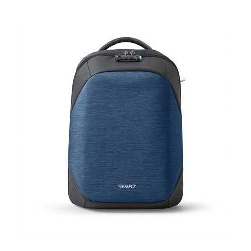 Zaino Tekniko con chiusura a combinazione, cavo antifurto e porta usb Blu