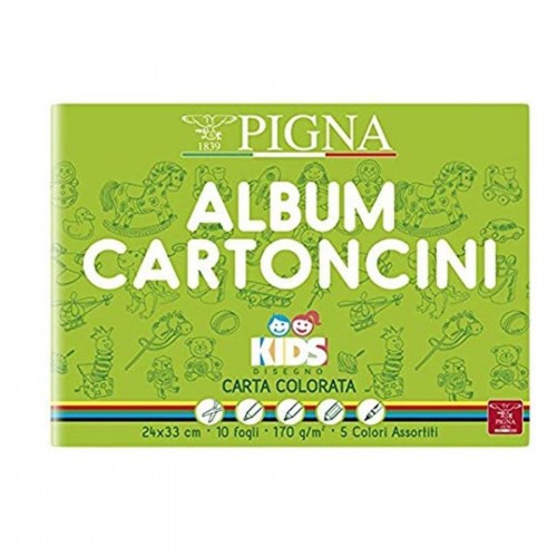 Album blocco da 10 cartoncini colorati 24x33 170gr