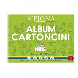 Album blocco da 10 cartoncini colorati 24x33 170gr