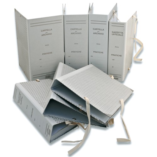 Faldone Cartella Archivio dorso 20 con Legacci