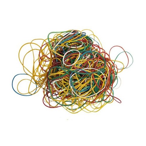 Elastici in gomma 100 gr colori assortiti
