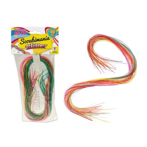 FILI SCOUBIDOU MANIA GLITTER 40 PZ 80 CM 1,8MM