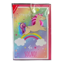 Biglietto Woodstock Compleanno Unicorno
