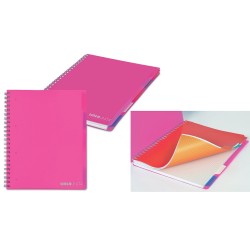 Maxi Quaderno A4 con spirale 120ff c/fori e divisori - 1 rigo