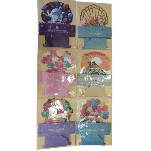 Biglietti Pop Up Everyday Round Style soggetti...