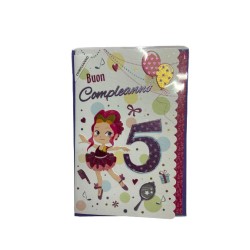 Biglietto Sweet Sunshine 5 Anni Femminile
